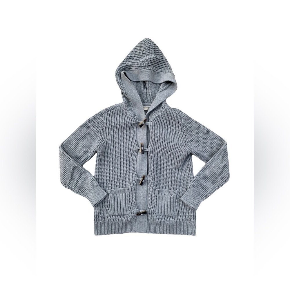 Hope & Henry Size M, 7-8, Waffle Stitch Hooded Knit Sweater